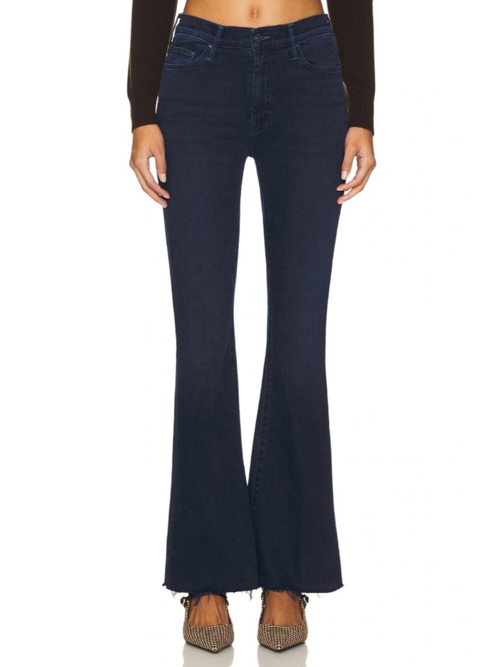 NWT Mother The Weekender Fray in Chip On My Shoulder Stretch Flare Jeans 29
